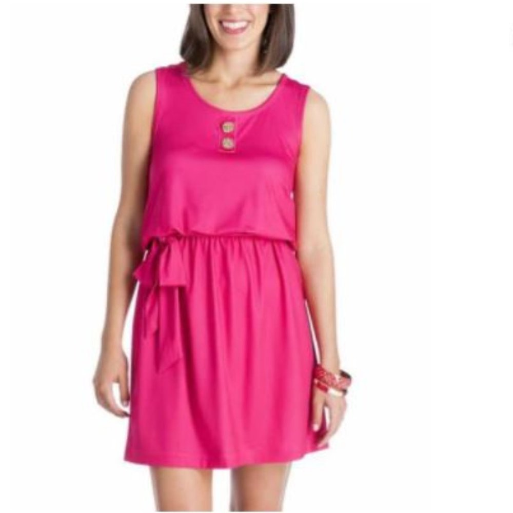 Mud Pie Emory Tank Fuchsia Dress Size Small NWT